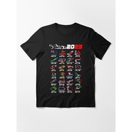F1 Calendar Formula race cars 2025 circuit colors Essential T-Shirt