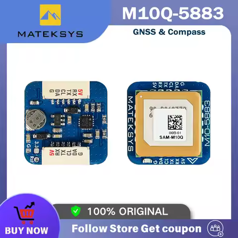 Matek Systems GNSS M10Q-5883 M10 GPS with Compass QMC5883L Module Digital AirSpeed 4~9V For FPV Raci