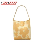 กระเป๋าทรงถัง EverToner CICELLE สตรีพร้อมลายพิมพ์ความจุมากกระเป๋าลำลองผู้หญิงกระเป๋าสะพายไหล่