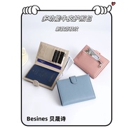 beg duit wanita kecil beg duit perempuan Multifunctional Genuine Leather Texture Card Holder Wallet 