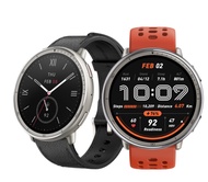Amazfit Active 2  Leather Black Smartwatch 44mm Smartwatch พร้อมระบบ GPS ระบุตำแหน่ง ฟิตเนสเทรคเกอร์