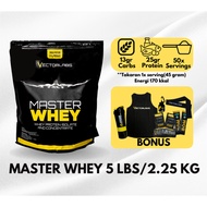 VECTORLABS MASTER WHEY 5 LB LBS WHEY PROTEIN ISOLATE CONCENTRATE MILK FITNESS HALAL BPOM FITNESS GYM