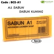 BCE-A1 4pcs Advanced Laundry Sabun A1 Sabun Basuh Baju Sabun Kuning Serbaguna