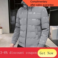 ! Down Jacket 2022Winter New Men's White Duck down Jacket Short Thickened Thermal Slim Fit Disposable Hooded Jacket Fash