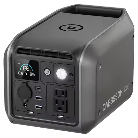 298Wh Portable Power Station, 300W Solar Generator, 1.5X Extended Runtime,2xPure Sine Wave AC Outlet