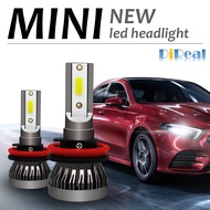 2PCS/pair Mini Auto lights H1 LED bulb H4 H3 H8 H9 H11 9005 9006 9012 6000LM Car Headlight H7 6000K Auto fog Light 12V LED Bulb