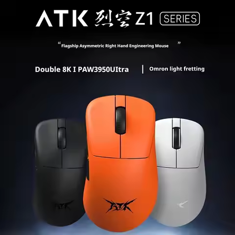 ATK Blazing Sky Z1 Series Wireless Mouse 8K Dual Mode PAW3950 Ultra Gaming Mouse Lightweight Low Del