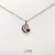 海豚項鍊 定情/愛情/送禮/木目金/瑪瑙