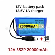 🔥Hot Sale 3S2P 12V 20Ah Rechargeable Lithium Battery+Charger12.6V Built-in BMS Protection🌞