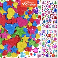 846Pcs 3D Foam Stickers&Gem Stickers Colorful Glitter Rhinestone Jewel Stickers for Crafts, Envelope