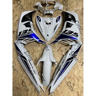 Cover Set Lc135 V2/V3/V4/V5/V6/V7 Putih Biru Special Edition White Blue Chrome Sticker