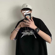 MYS t shirt lelaki 4 Color【M-5XL】Fashion Short Sleeve MYS t shirt lelaki  Men Printed Letter Pat