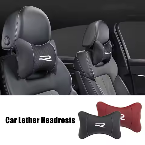 Car Seat Head Neck Car Rest Cushion Headrest Pillow Pad New R logo Wheel Center Caps for VW Volkswag