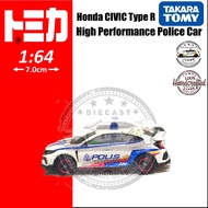 POLIS HIGH PERFORMANCE: 1:64 Tomica Honda Civic High Performance Police PDRM Model Diecast Toy Car