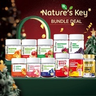 [Bundle Deal] Nature's Key Gummy Supplement Beetroot Collagen Melatonin ACV Biotin