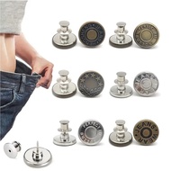 5 Pcs Snap Fastener Metal Buttons Jeans Waist Buttons Perfect Fit Adjust Self Free Nail Twist No Sea