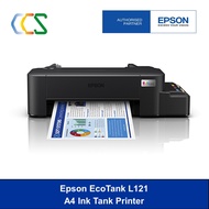 Epson L121 EcoTank A4 Single Function Colour Ink Tank Printer L-121 L 121 Color Printer Colour Printer InkTank Printer ***Free $10 NTUC E-voucher Online Redemption till 31 March 2024***