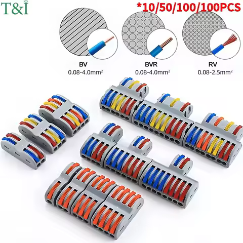 10/1000PCS Mini Fast Wire Connector Universal Wiring Cable Connector Push-in Conductor Terminal PCT-