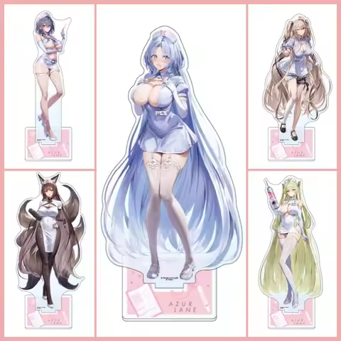 Anime Azur Lane Decorations Games Computer Desk Decoration Transparent Acrylic Figures Stand Souveni