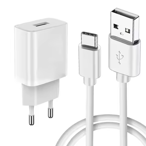 EU Plug Fast Charging Adapter 1M Data Wire For Samsung S25 S24 S23 Xiaomi 15 14 13 Pro LG Transsion 