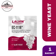 LALVIN Wine Yeast Fermented EC-1118 5 GRAMS