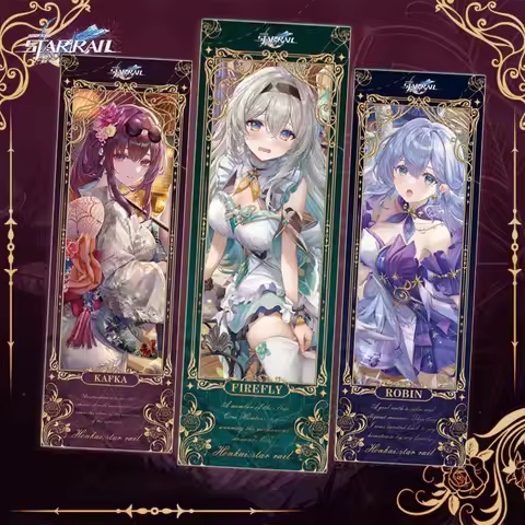 Anime Honkai Star Rail Bronya Kafka Black Swan Acheron Robin Dress Cosplay Costume Paper Bookmark La