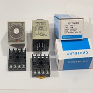 Time Relay AH3-3 with Base, TIMER IC Power 24V, 220V, 10s, 30s, 60s, 10m, 30m, 60m, Time Relay, time