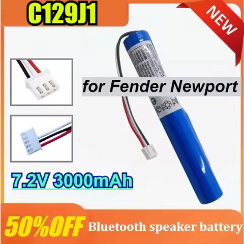 New C129J1 7.2V 2600mAh 3000mAh Bluetooth Speaker Lithium Battery for Fender Newport 3 hole/5 hole 3