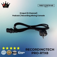 Recording Tech PRO-RTX8 Mixer 6 Channel 8 Input USB Soundcard Podcast