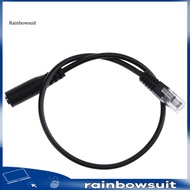 [RB] 30cm 35mm Smartphone Headset to RJ9 Plug Converter Adapter Cable for Telephone