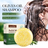 Olive Shampoo Bar Deep Cleaning Oil Control Refreshing Care Bar Olive Shampoo Hair I7F6