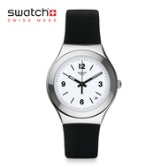 Swatch Irony Medium LINE OUT YGS475 Black Silicone Rubber Strap Watch