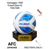 Molten Vantaggio 1500 Futsal Soccer Ball (F9A1500) - Original