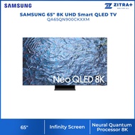 SAMSUNG 65" 8K UHD Smart QLED TV QA65QN900CKXXM | Infinity Screen | Dolby Atmos | Smart Hub | SmartThings | HDR | HDMI