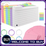 300 Pack Index Cards, 3inch X 5inch Ruled Index Cards with Ring, Colored Lined Flash Cards, Both Sid