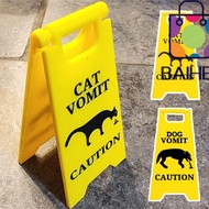 BAIHEE Dog Vomit Sign, Funny Bright Yellow Cat Vomit Sign,  Gift Warning Sign