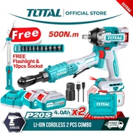Total Li-ion Cordless Driver Ratchet + Impact Wrench 500Nm TOSLI250981