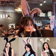 WU & HU Girls Hairband, Sang Trọng Cosplay Bunny Girl Rabbit Ears Headbands, Sweet Photo Prop Dễ Thư