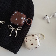 Cute Translucent Star With Hook Shockproof Protective Earphone Cover Soft Case for AirPods 1 or 2 3 