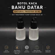20ml Frosted Glass Bottle Flat Shoulder Pump Set black 20ml Pump Bottle/ 20ml Glass Bottle Pump Cap
