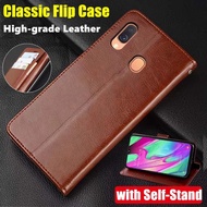 For Samsung Galaxy A30 6.4 inch SM-A305F A305FN A305GN A305YN Genuine Leather Case Vintage Wallet Si