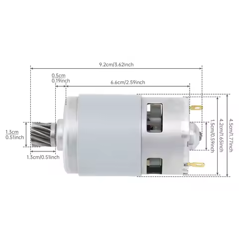 RS775 DC Motor 21V 19500RPM 10 Teeth Helical Gear High Torque Motor for Lawn Mower Hedge String Trim