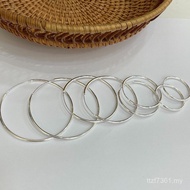 Suchuang S925 Plain Hoop Earrings Earrings Earrings New Style Classy Female Earrings Bold Sterling S