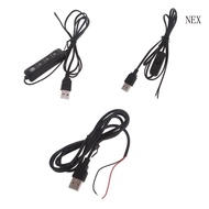 NEX 5V USB DIY Soldering Power Cord with Switch for 5V LED Lights Fans Cameras