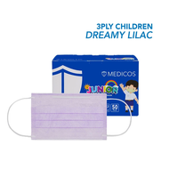 MEDICOS 3PLY ASTM 1 Children Surgical Mask 50s (Sky Blue/Just White/Zesty Lime/Blossom Pink/Dreamy L