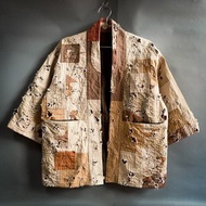 沙漠迷彩拼接和服外套 Desert camo patchwork kimono jacket