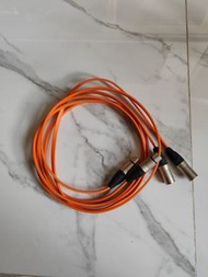 橙色 XLR 三針平衡音頻線