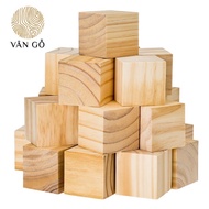 Combo of 5, 10 DIY square wooden blocks 4*4*4cm