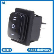 hl 12V Black Waterproof 6Pin DPDT Self Locking Rectangle Rocker Switch ph