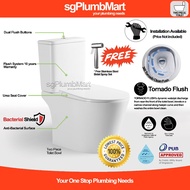Verlin x sgPlumbMart Swirl Tornado Flush Two Piece Toilet Bowl 2 Piece WC